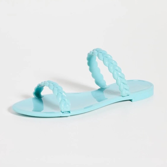 Stuart Weitzman Braida Sawyer Jelly Sandals Sz 7 TURQUESA - Picture 3 of 7